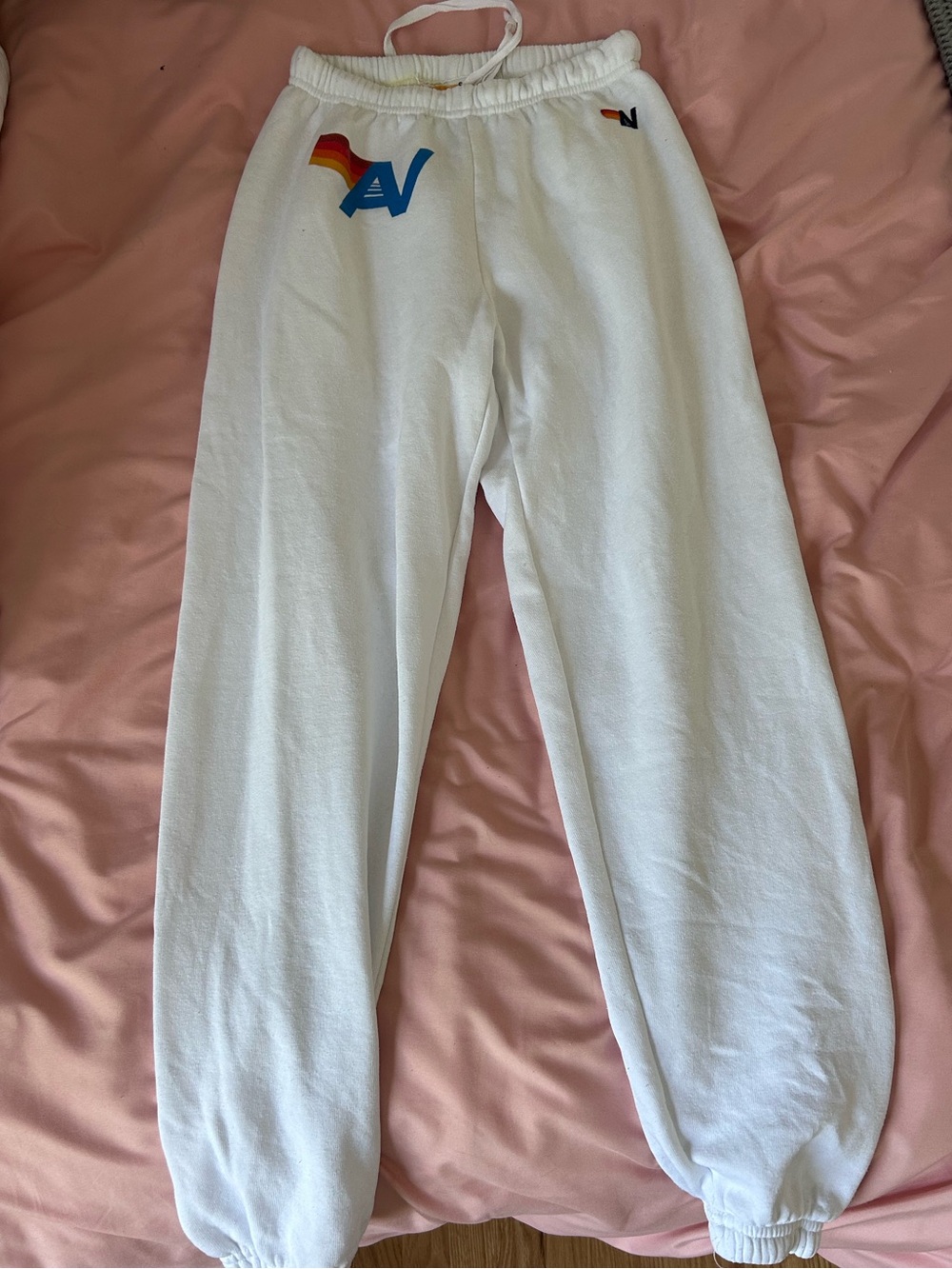Aviator Nation White Sweatpants, size small